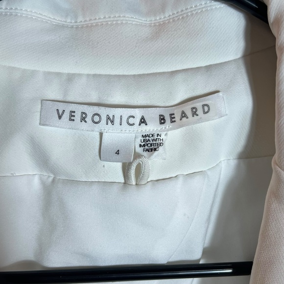 Veronica Beard Bi-Stretch Scuba Jacket White, Size 4 - Picture 14 of 16
